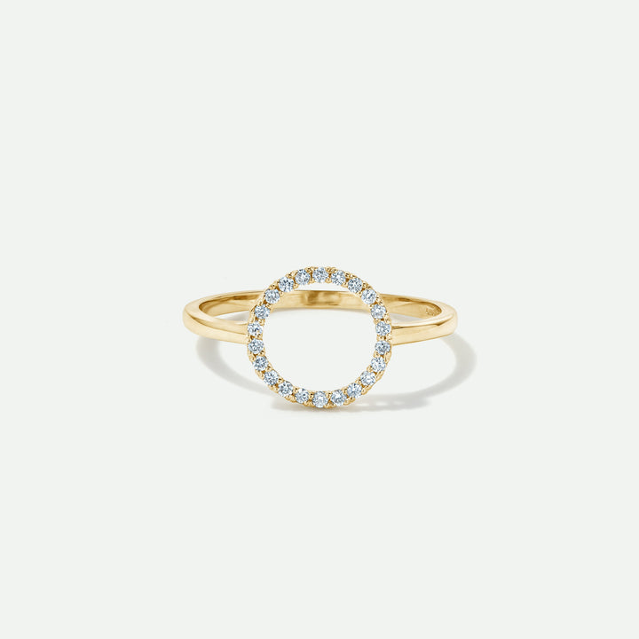 9ct Gold Lab Grown Diamond Round Ring