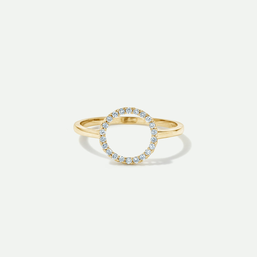 9ct Gold Lab Grown Diamond Round Ring