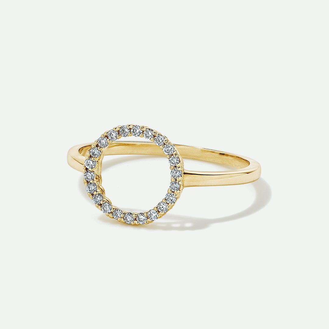 9ct Gold Lab Grown Diamond Round Ring