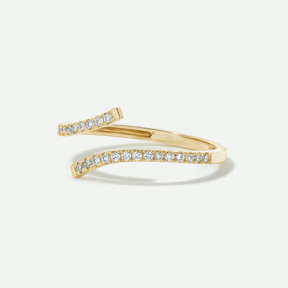 9ct Gold Lab Grown Diamond Wrap Ring