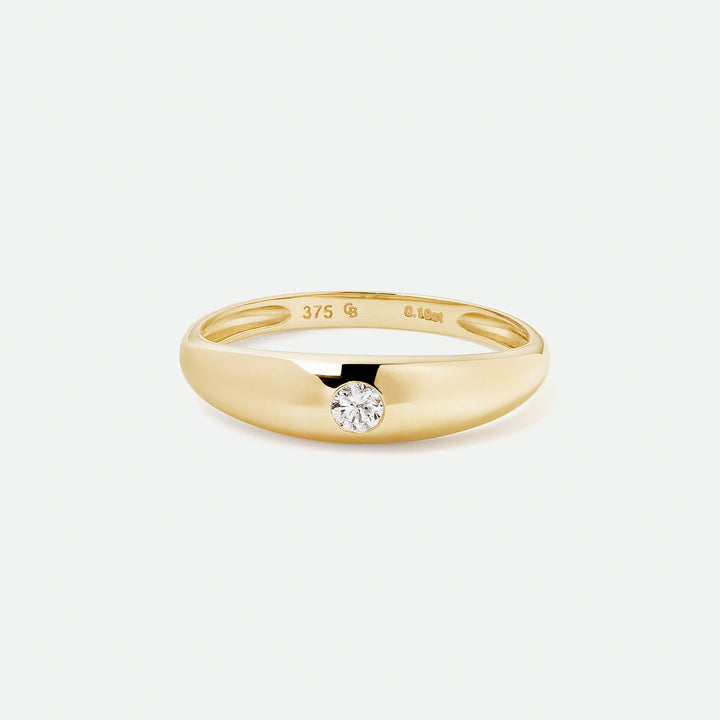 9ct Gold Lab Grown Diamond Dome Ring