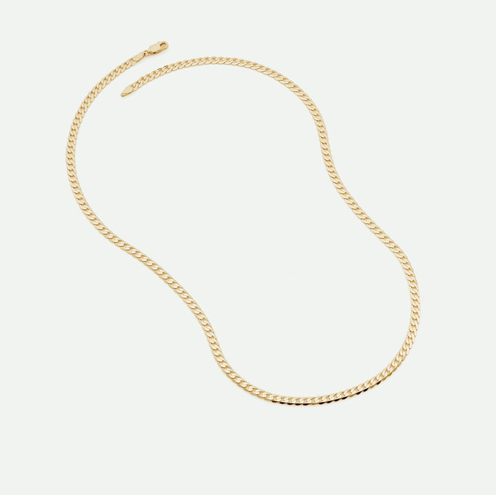 9ct Yellow Gold Solid Curb Chain Necklace (3.75mm) 20 inch