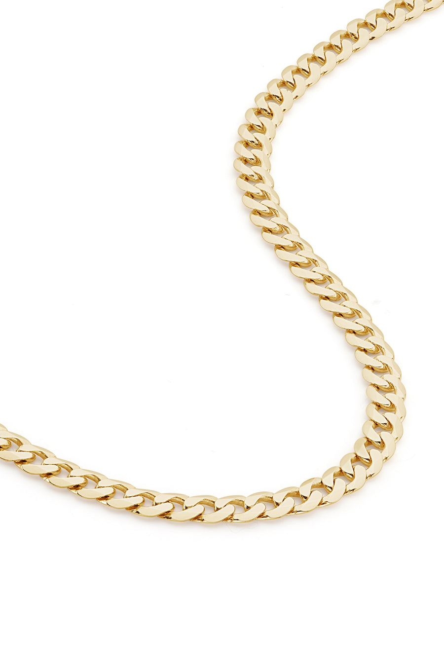 9ct Yellow Gold Solid Curb Chain Necklace (4mm) 22 inch-0