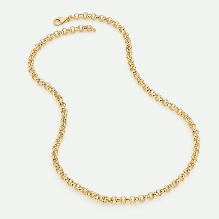 9ct Yellow Gold Rolo Chain Necklace (5mm) 18 inch