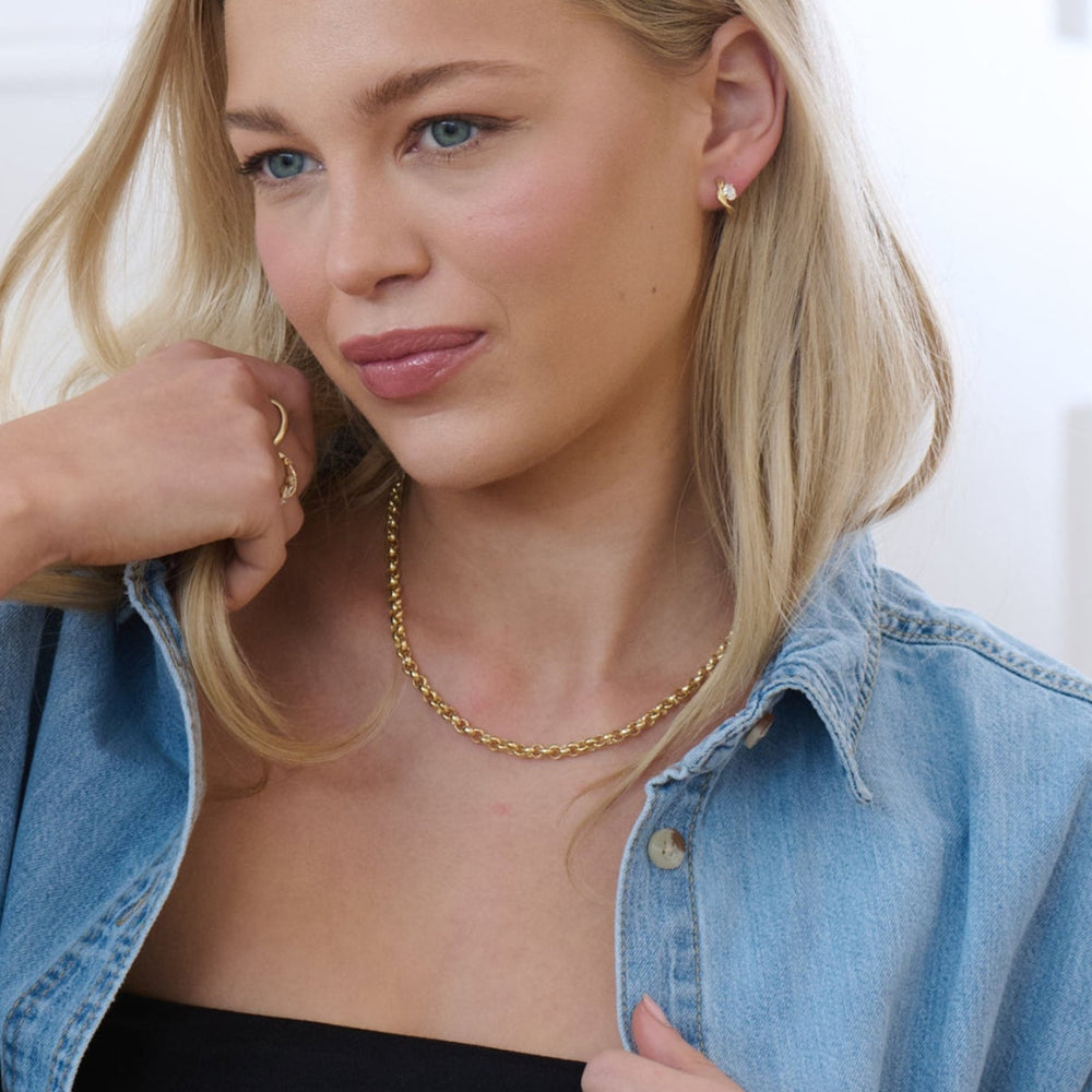 9ct Yellow Gold Rolo Chain Necklace (5mm) 18 inch