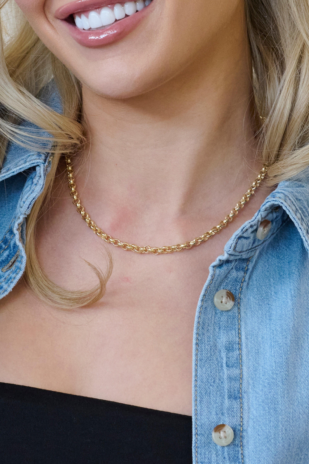 9ct Yellow Gold Rolo Chain Necklace (5mm) 18 inch-1