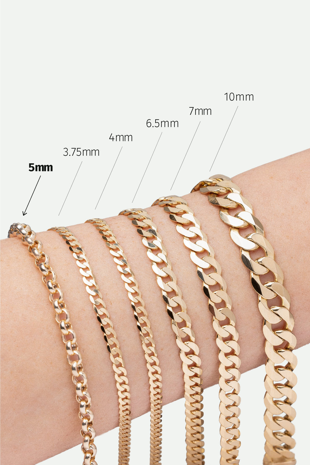9ct Yellow Gold Rolo Chain Bracelet (5mm) 7 inch-3