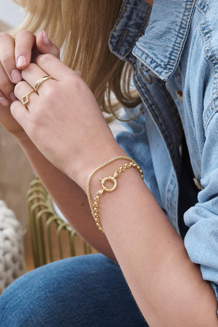 9ct Yellow Gold Rolo Chain Bracelet (5mm) 7 inch-1