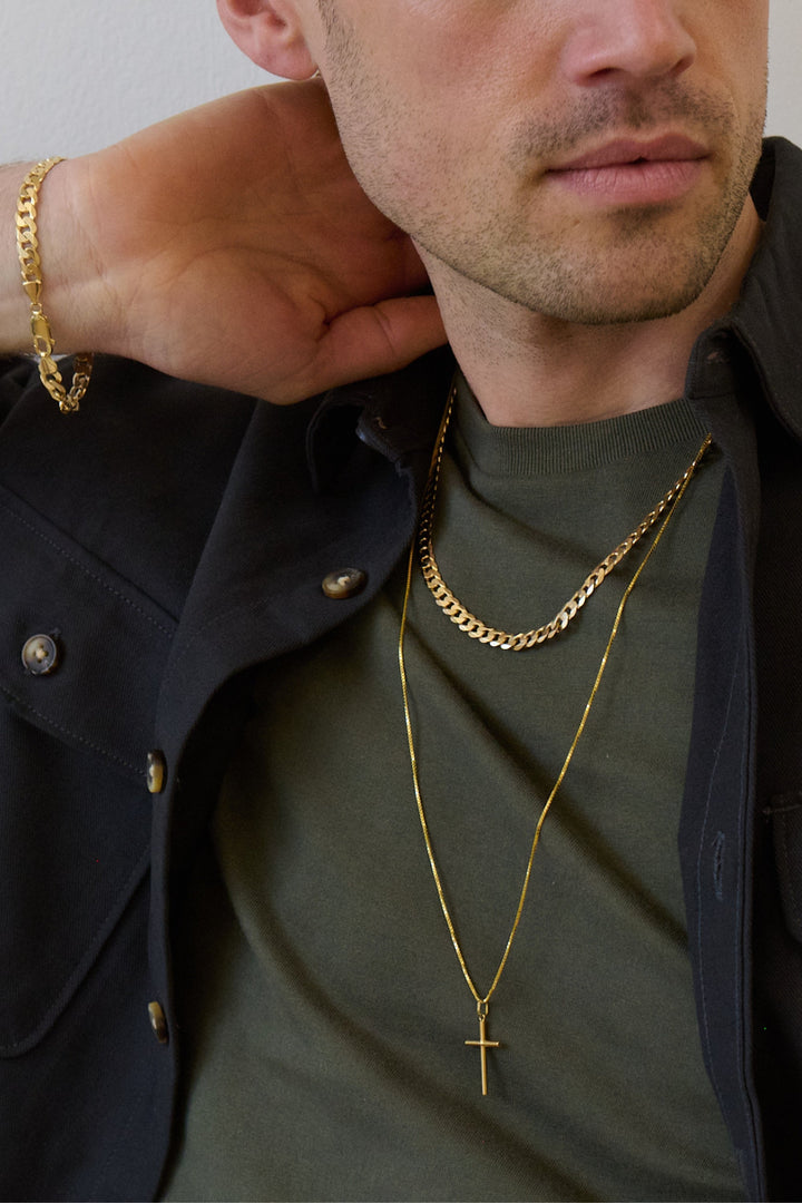 9ct Yellow Gold Solid Curb Chain Necklace (6.5mm) 20 inch-1