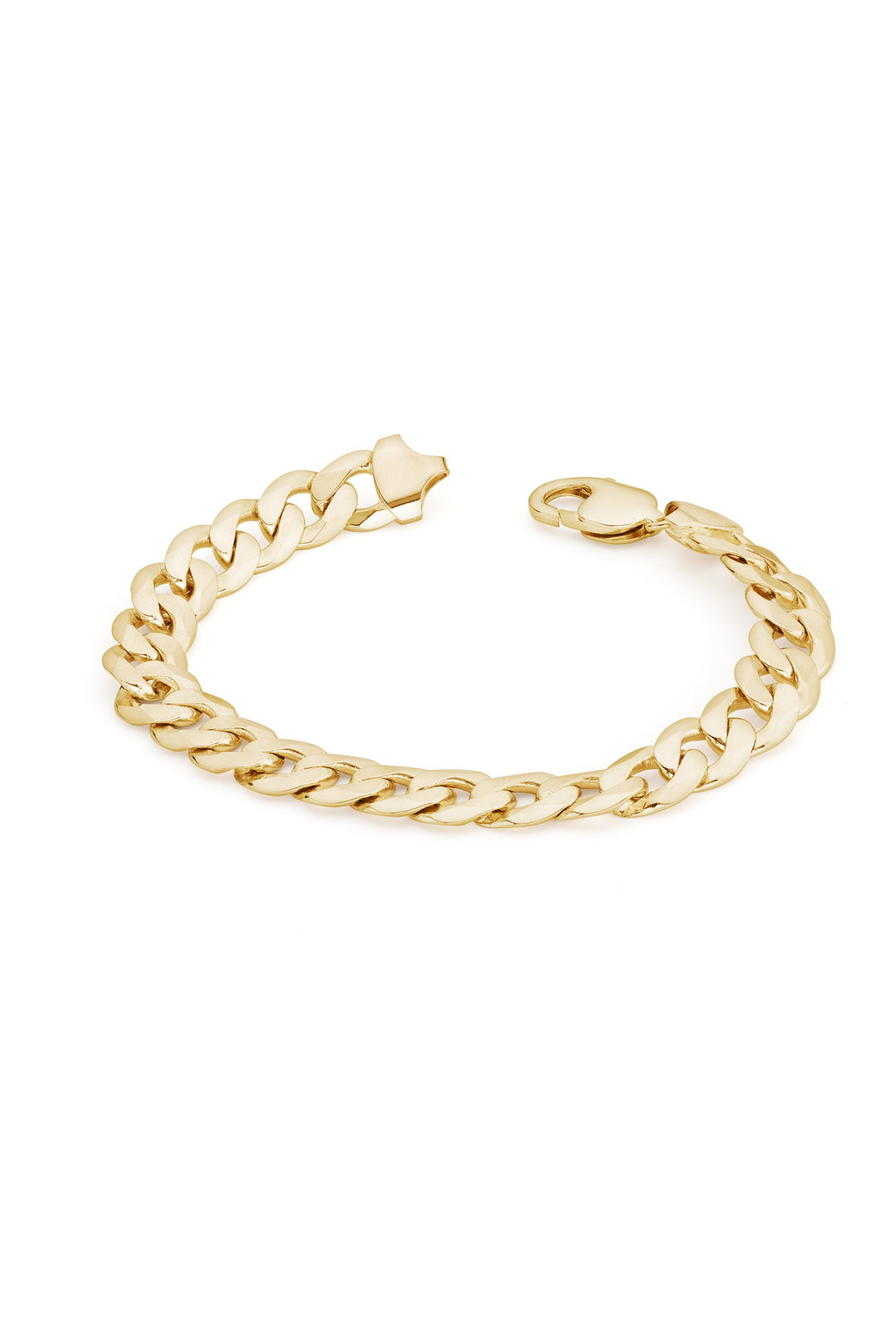 9ct Yellow Gold Solid Curb Chain Bracelet (10mm) 8.25 inch-2