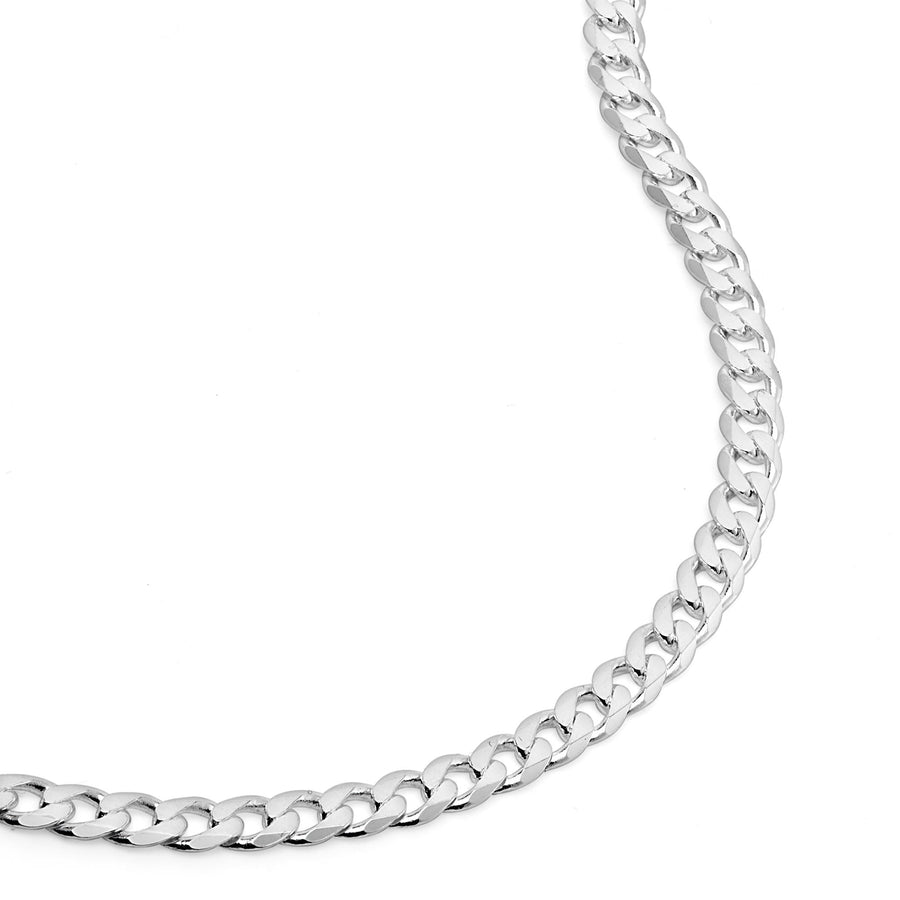Sterling Silver Curb Chain (3.5mm) Necklace 20 inch