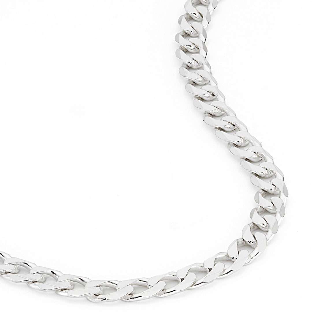 Sterling Silver Curb Chain (4.3mm) Necklace 20 inch