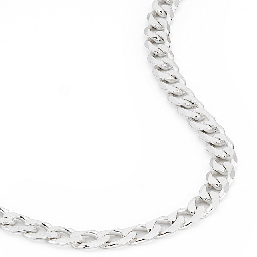 Sterling Silver Curb Chain (4.3mm) Necklace 20 inch
