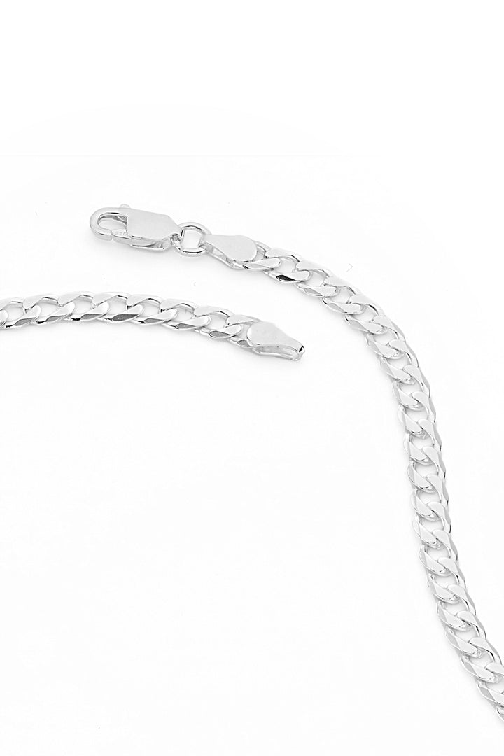 Sterling Silver Curb Chain (4.3mm) Necklace 20 inch-4