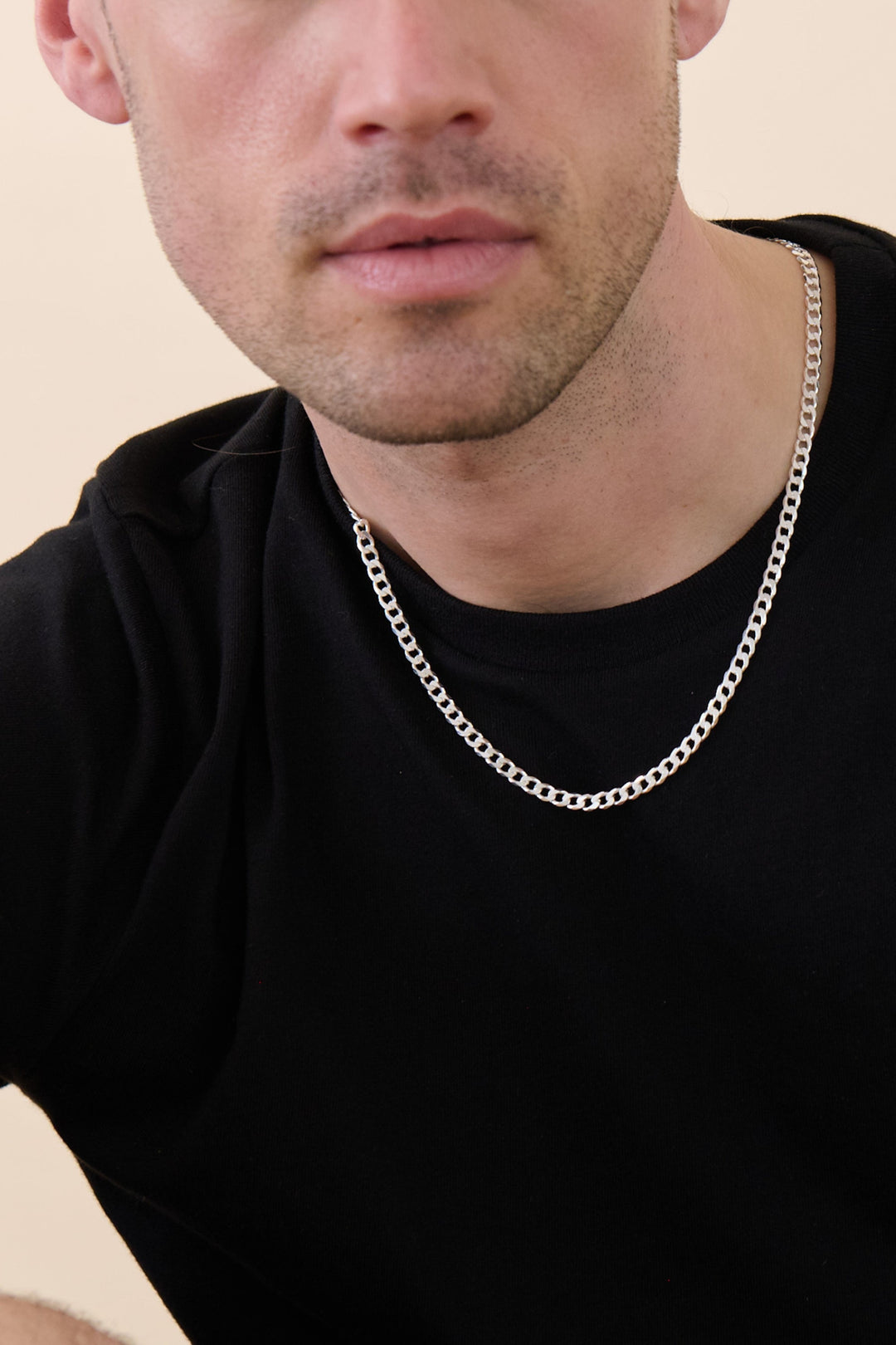 Sterling Silver Curb Chain (4.3mm) Necklace 20 inch-3