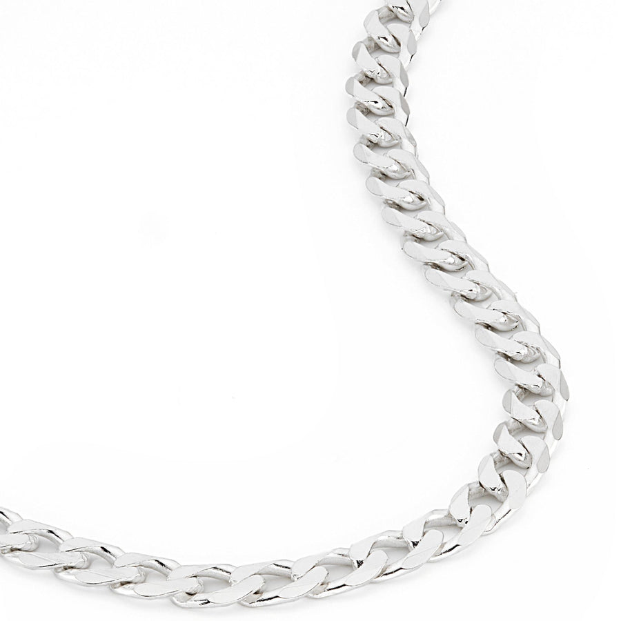 Sterling Silver Curb Chain (4.3mm) Necklace 24 inch