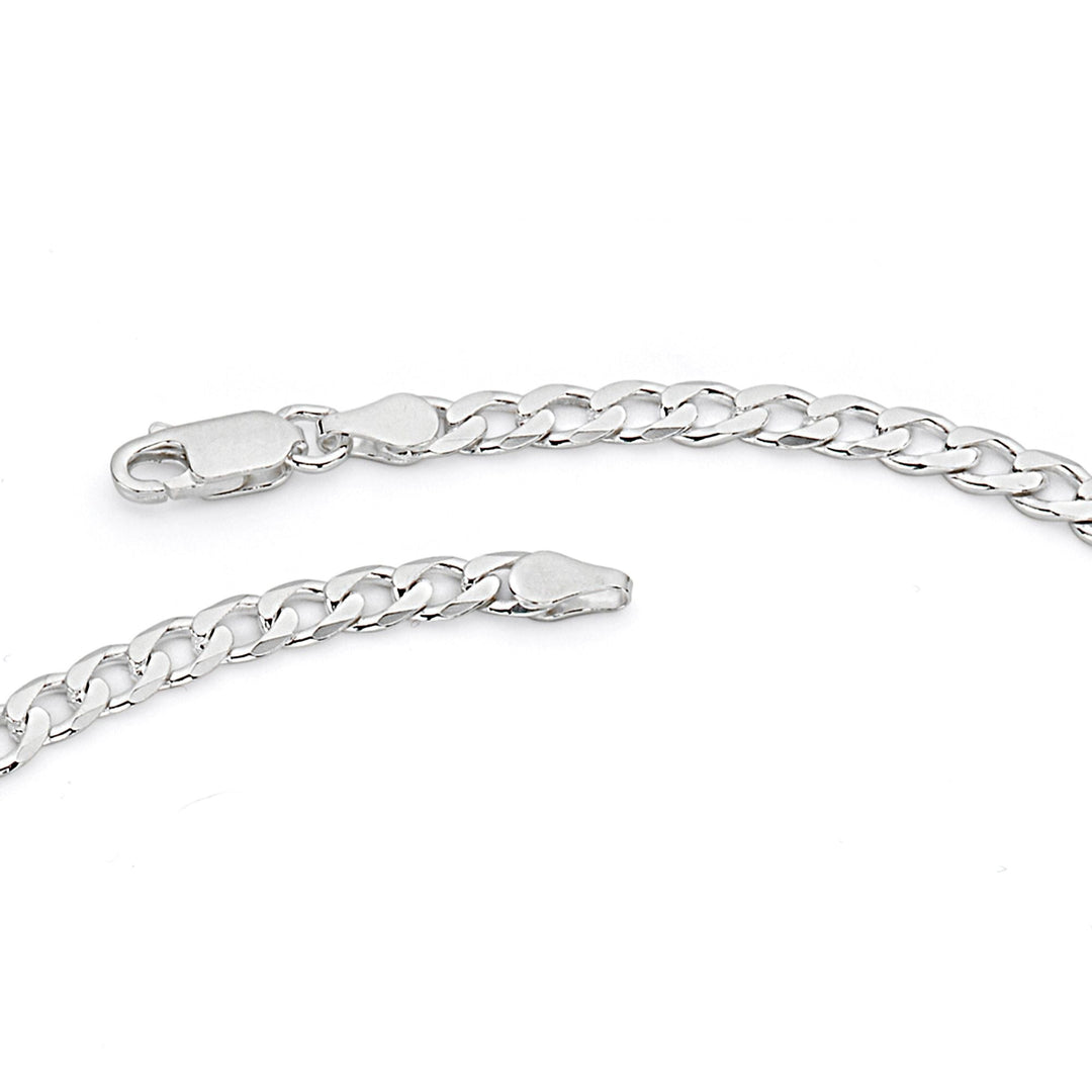 Sterling Silver Curb Chain (4.3mm) Necklace 24 inch