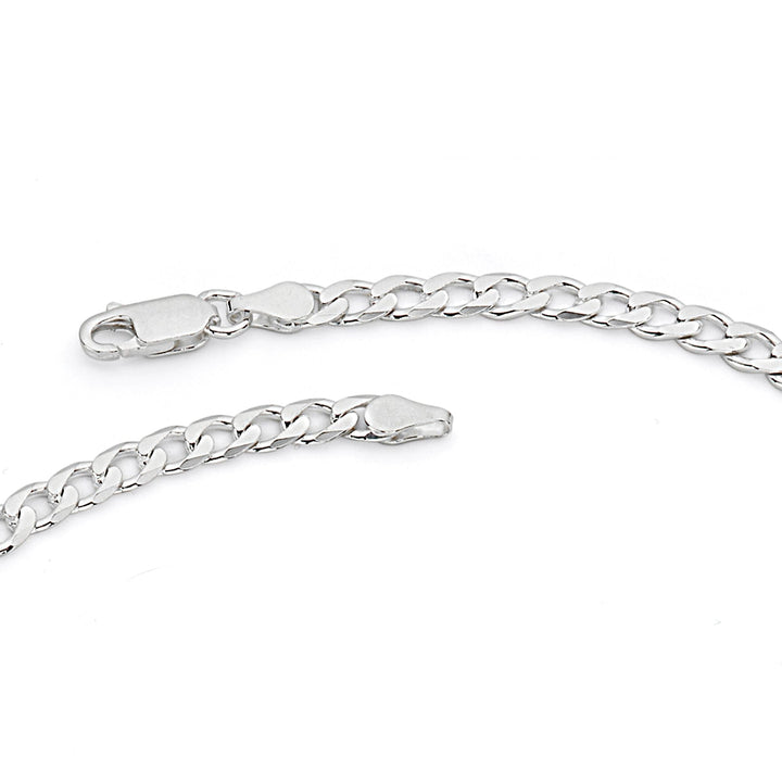 Sterling Silver Curb Chain (4.3mm) Necklace 24 inch