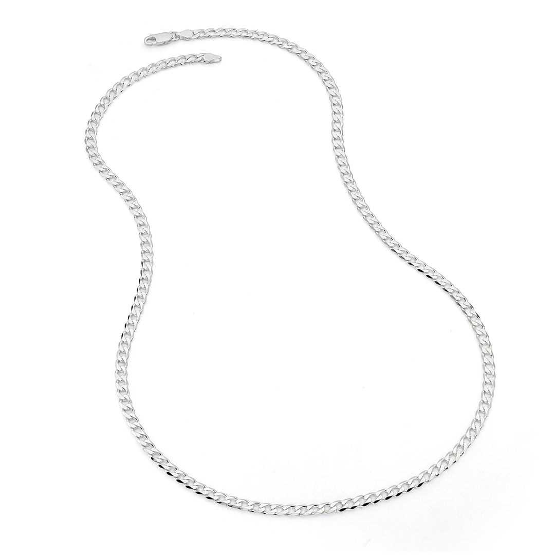 Sterling Silver Curb Chain (4.3mm) Necklace 24 inch