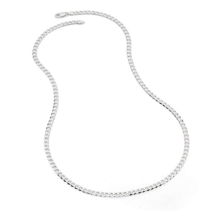 Sterling Silver Curb Chain (4.3mm) Necklace 24 inch