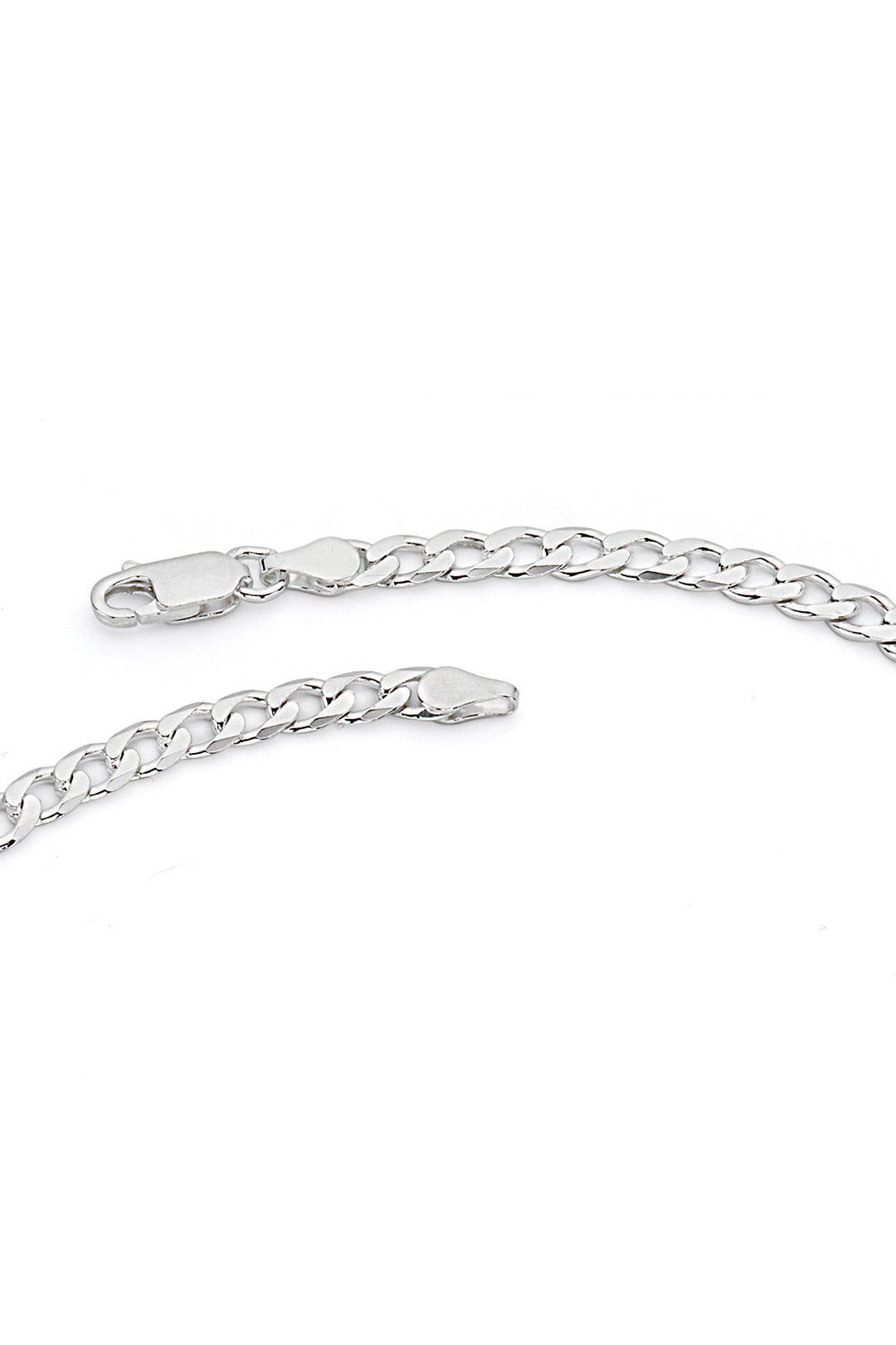 Sterling Silver Curb Chain (4.3mm) Necklace 24 inch-4