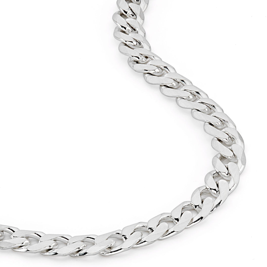 Sterling Silver Curb Chain (5.5mm) Necklace 22 inch