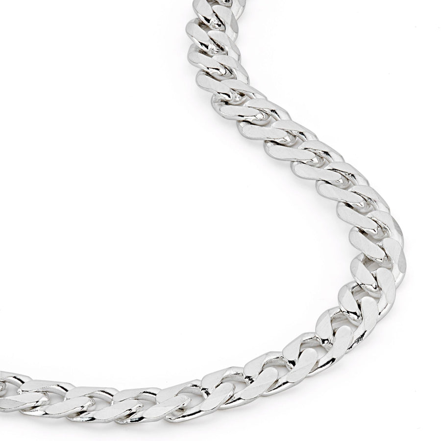 Sterling Silver Curb Chain (5.5mm) Necklace 22 inch