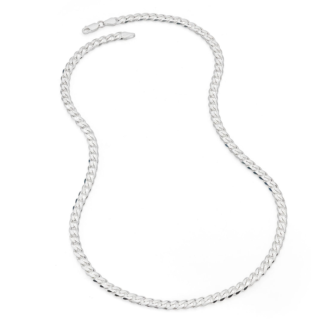 Sterling Silver Curb Chain (5.5mm) Necklace 22 inch