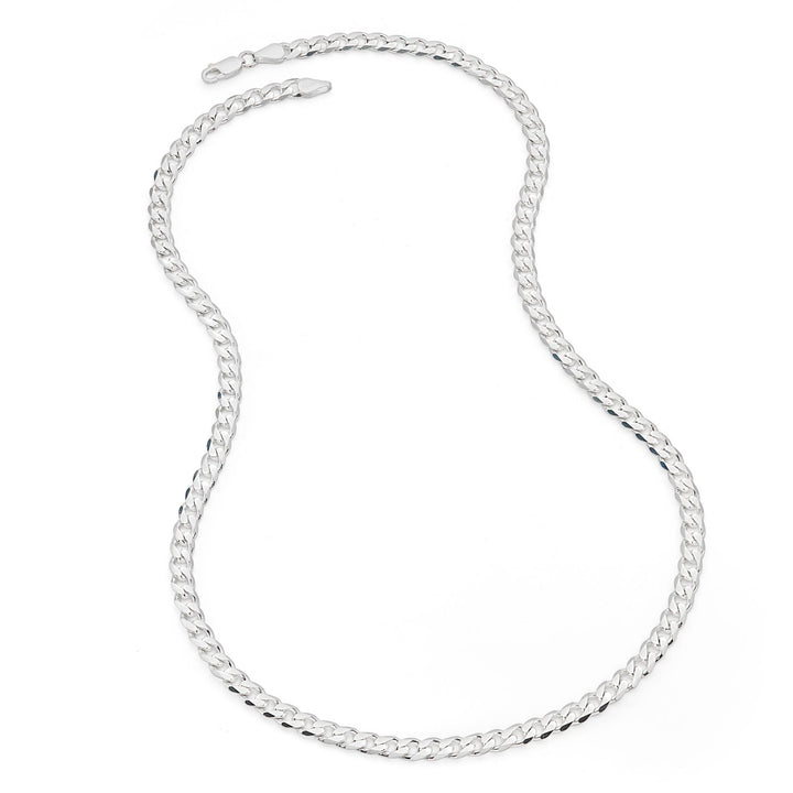 Sterling Silver Curb Chain (5.5mm) Necklace 22 inch