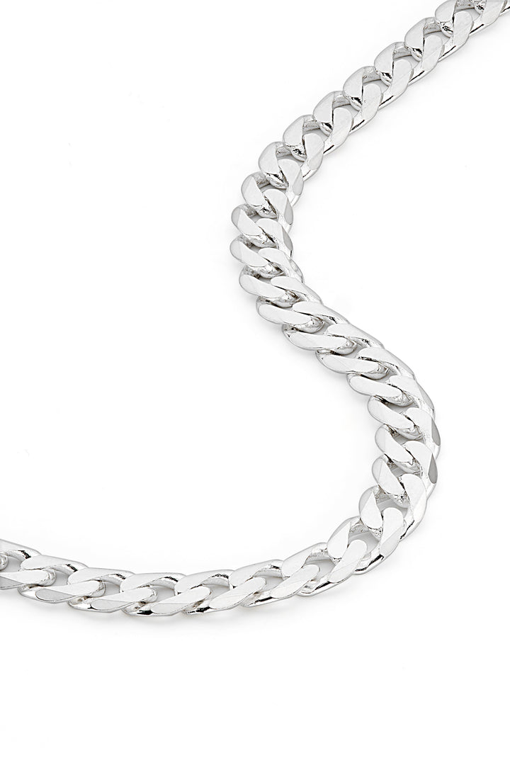 Sterling Silver Curb Chain (7mm) Necklace 22 inch-0