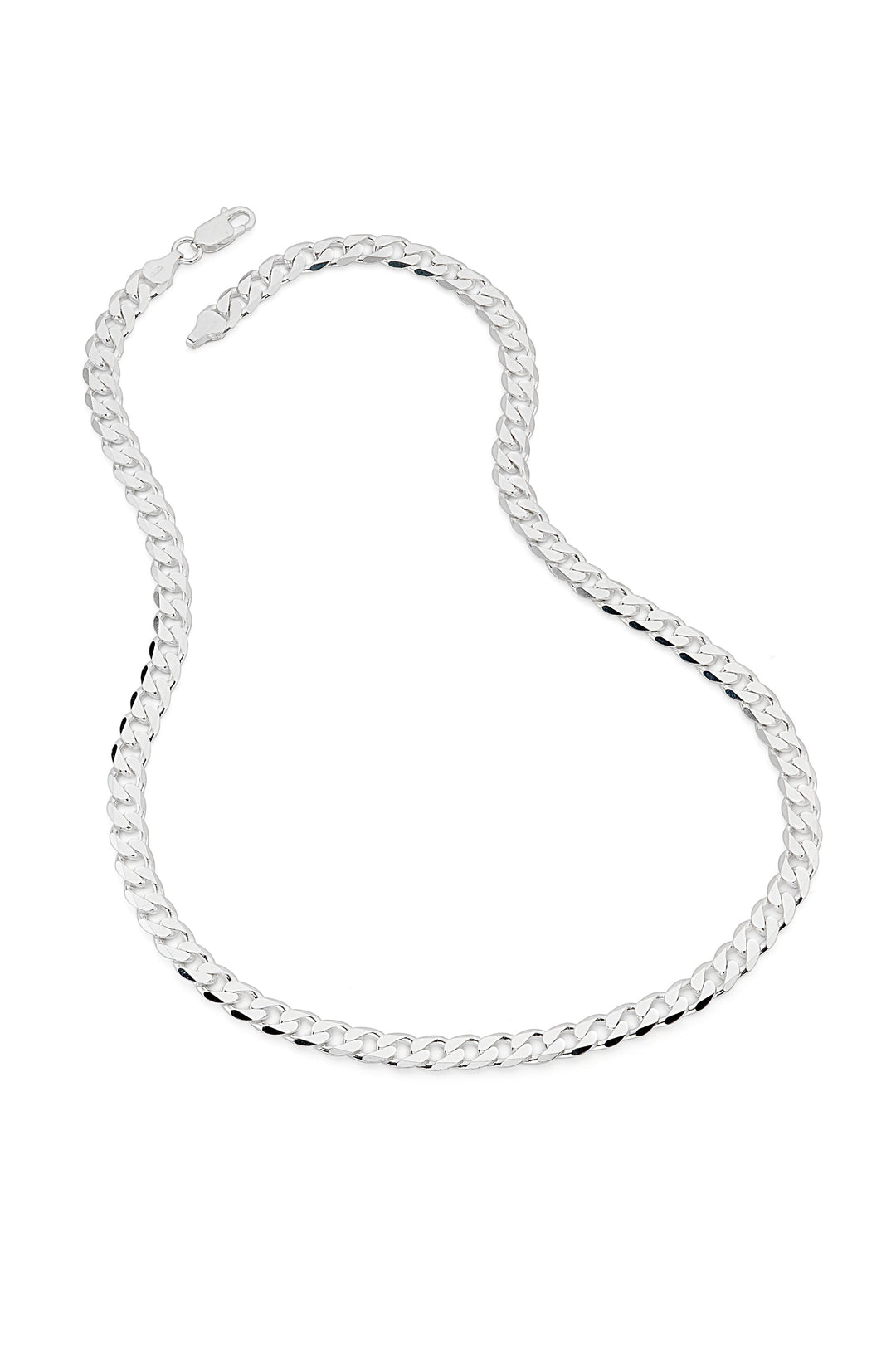Sterling Silver Curb Chain (7mm) Necklace 22 inch-2