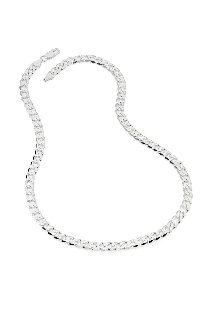 Sterling Silver Curb Chain (7mm) Necklace 22 inch-2