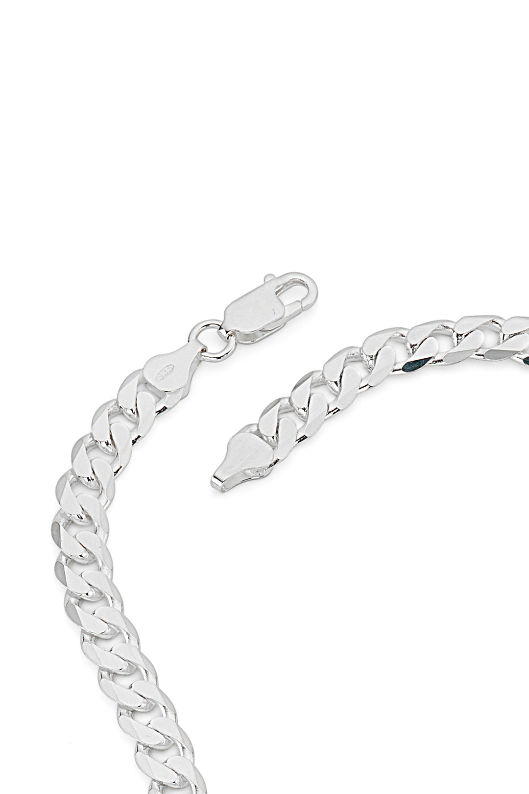 Sterling Silver Curb Chain (7mm) Necklace 22 inch-3
