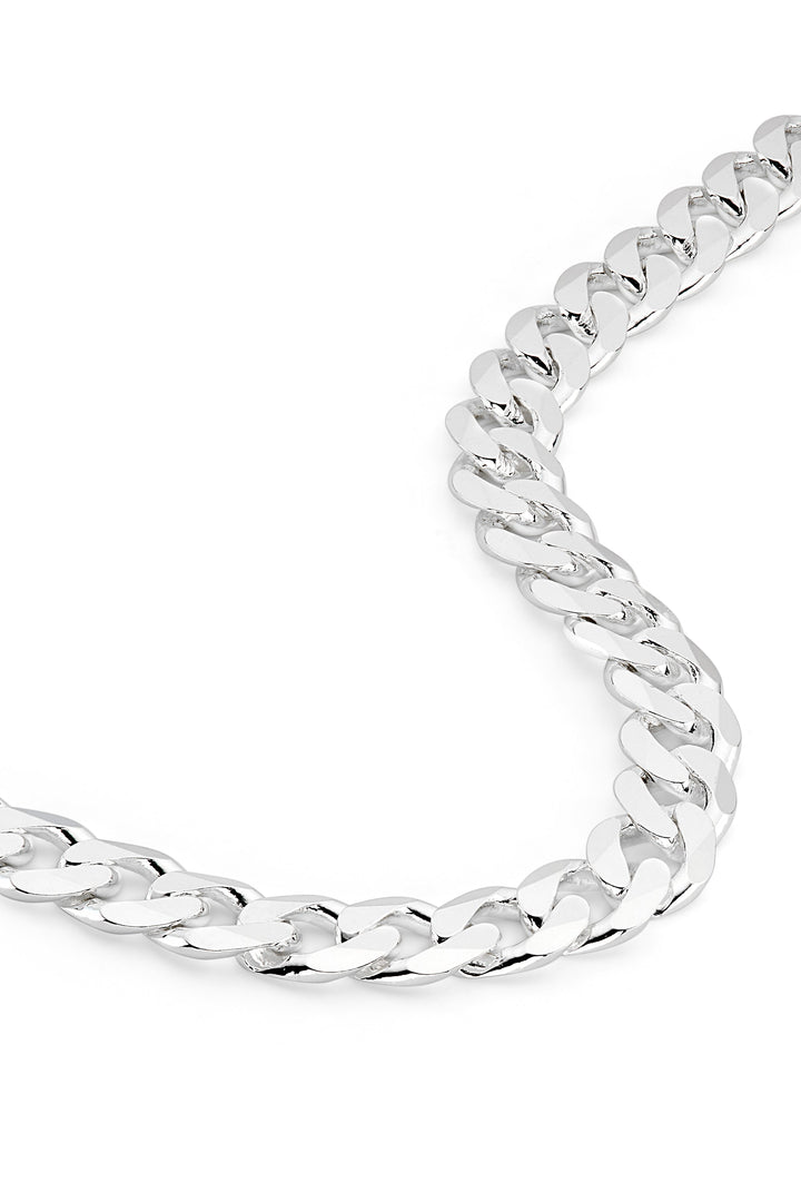 Sterling Silver Curb Chain (9mm) Necklace 22 inch-0