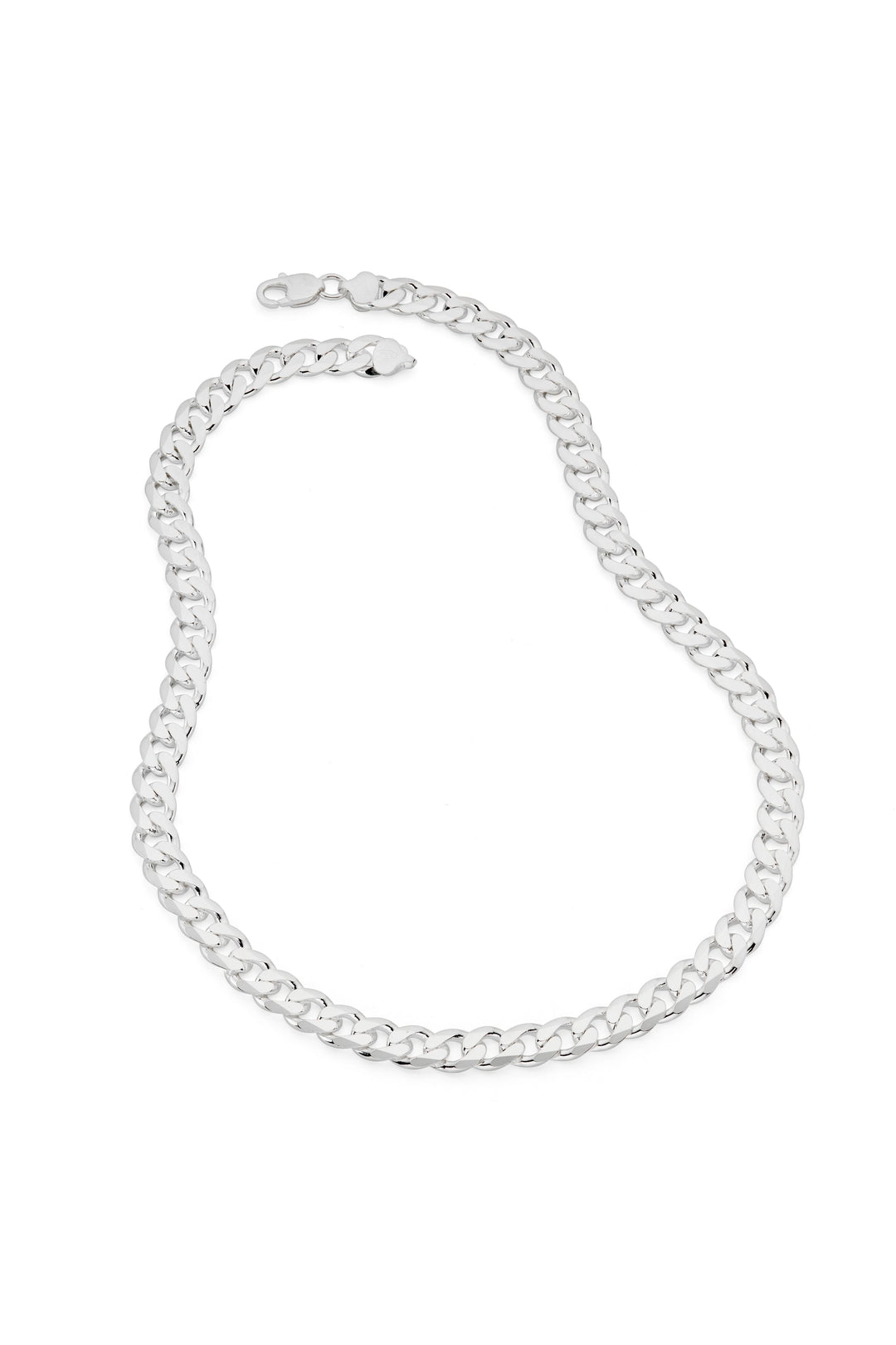 Sterling Silver Curb Chain (9mm) Necklace 22 inch-2