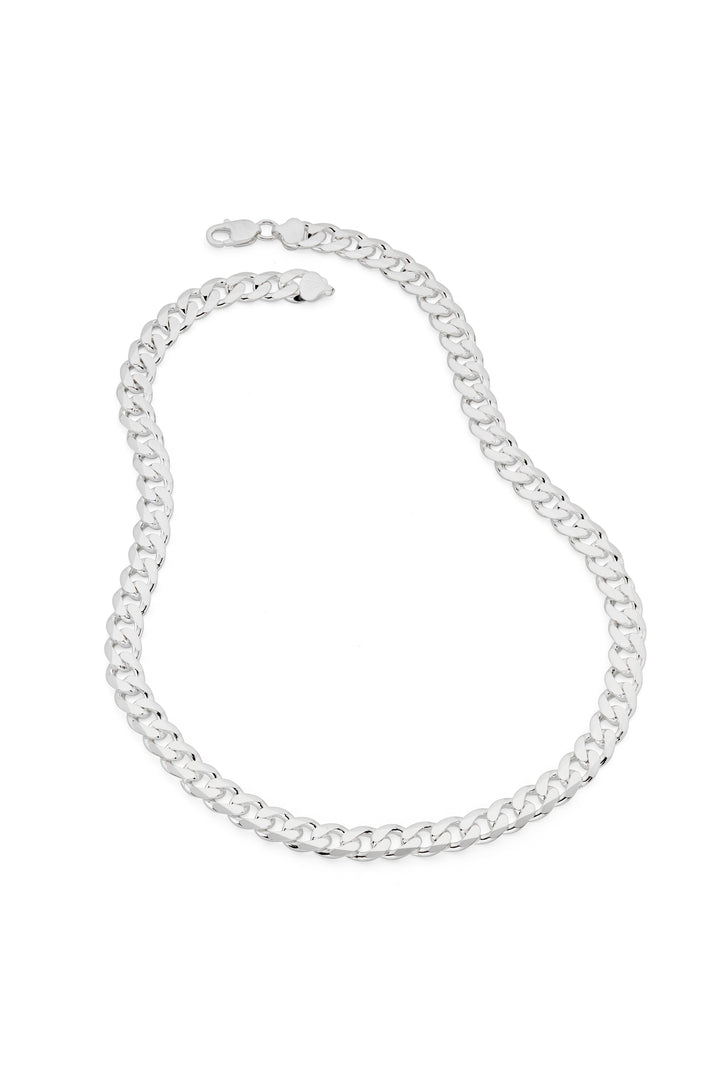 Sterling Silver Curb Chain (9mm) Necklace 22 inch-2