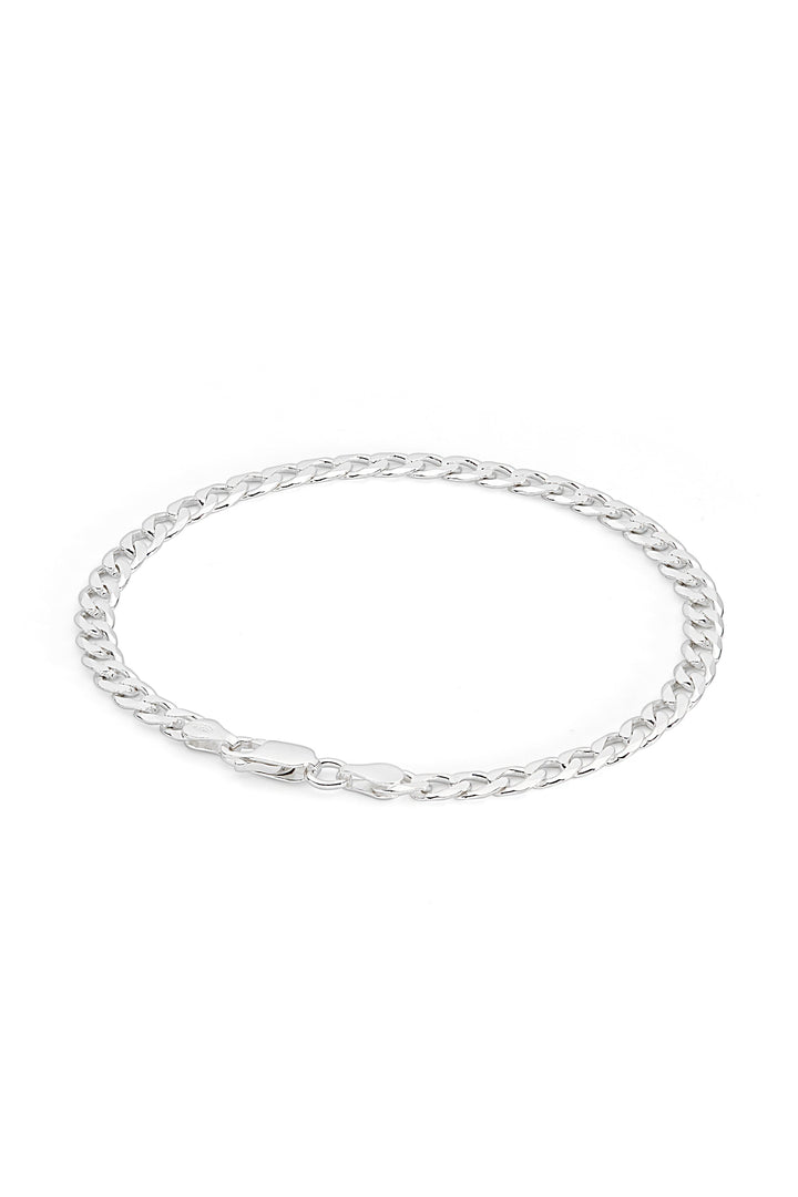 Sterling Silver Curb Chain (4.3mm) Bracelet 8 inch-2