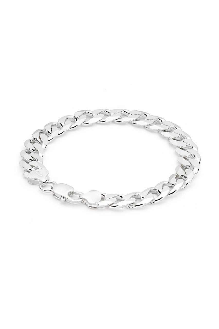 Sterling Silver Curb Chain (9mm) Bracelet 8 inch-0