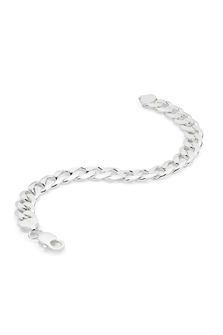 Sterling Silver Curb Chain (9mm) Bracelet 8 inch-2