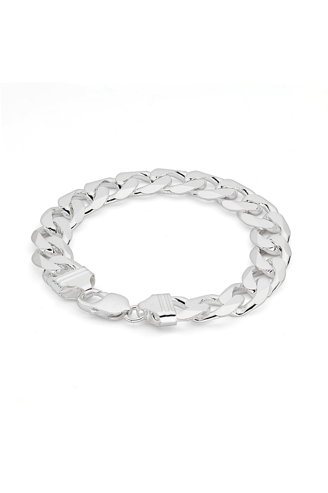 Sterling Silver Curb Chain (13.3mm) Bracelet 8.5 inch-2