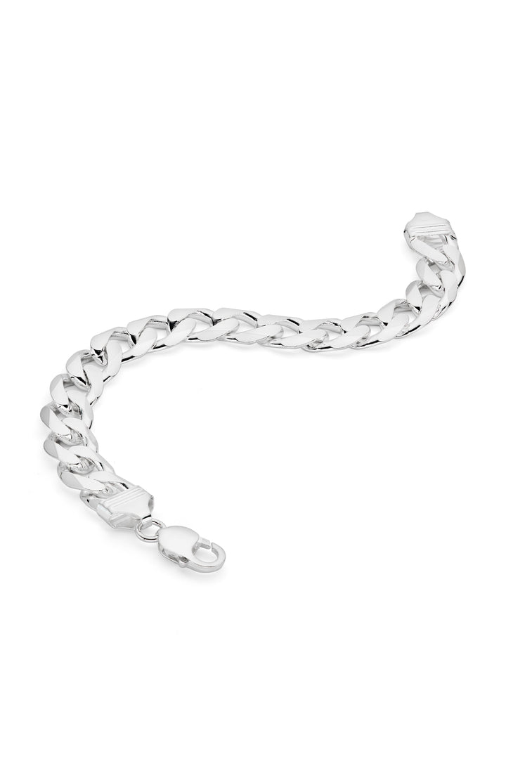 Sterling Silver Curb Chain (13.3mm) Bracelet 8.5 inch-0