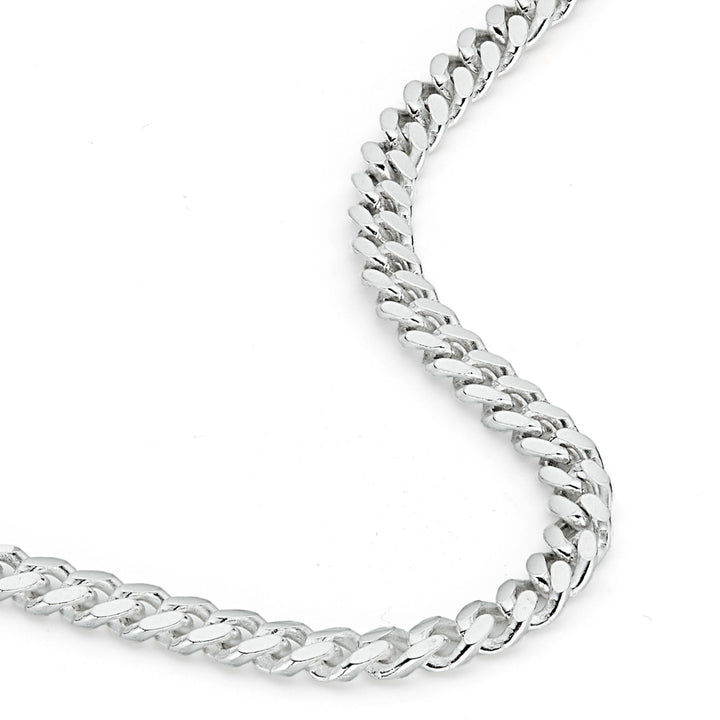 Sterling Silver Curb Chain Cuban (3.5mm) Necklace 24 inch