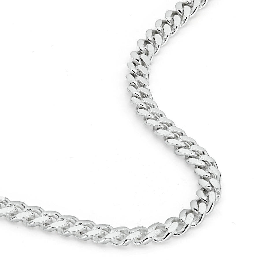 Sterling Silver Curb Chain Cuban (3.5mm) Necklace 24 inch