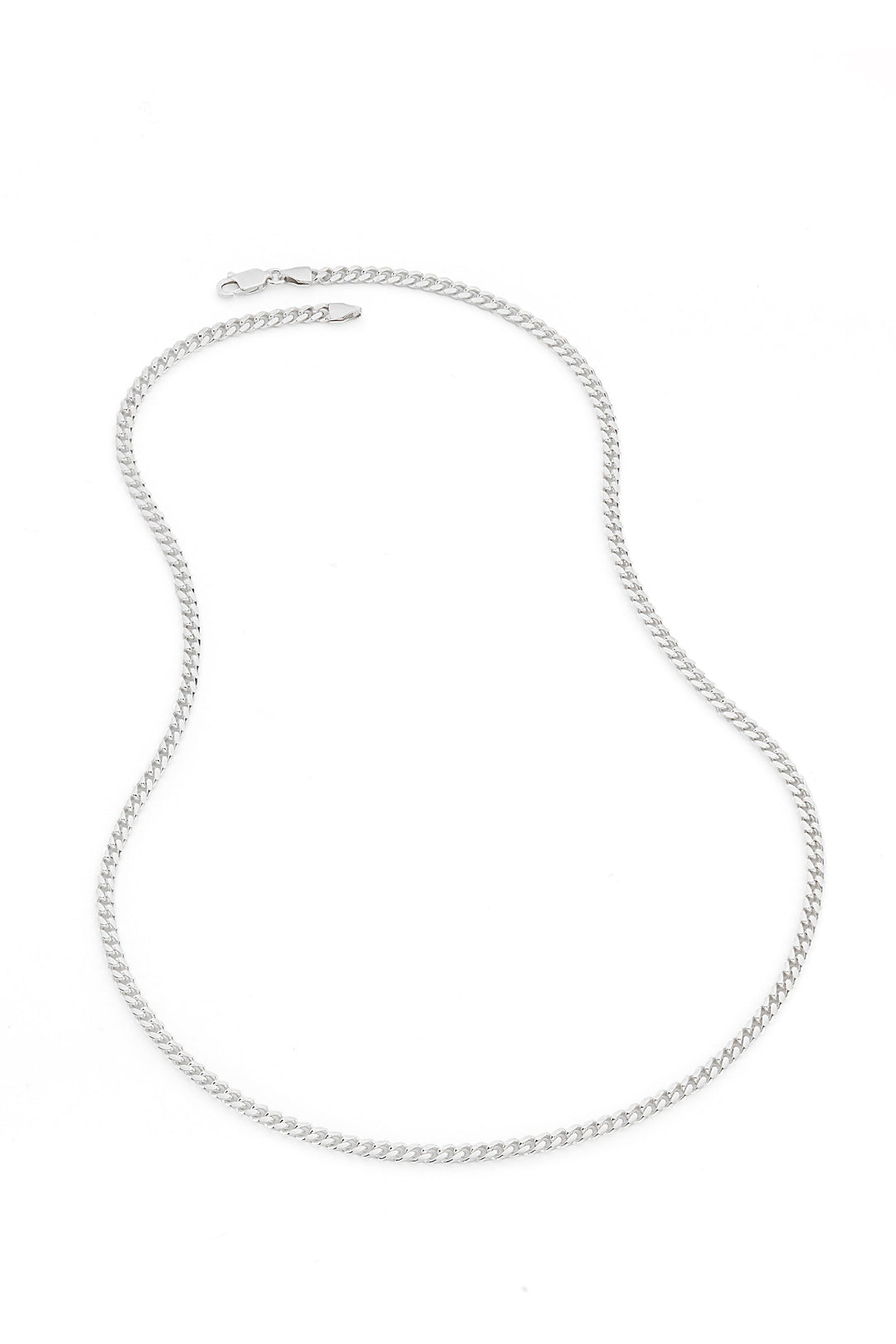 Sterling Silver Curb Chain Cuban (3.5mm) Necklace 24 inch-2