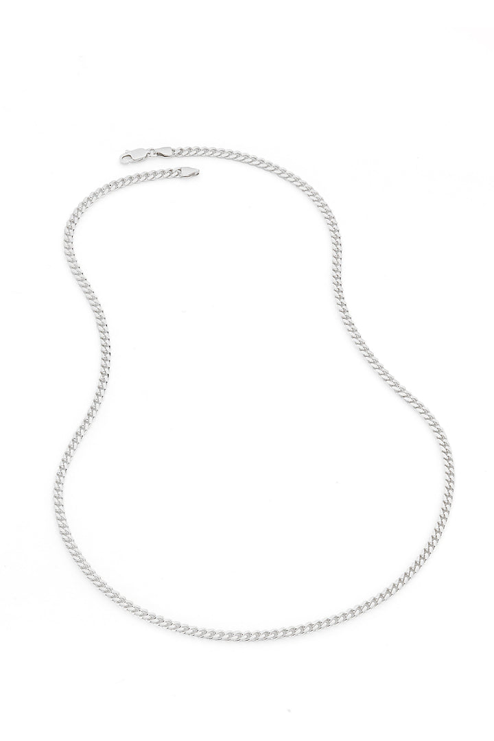 Sterling Silver Curb Chain Cuban (3.5mm) Necklace 24 inch-2