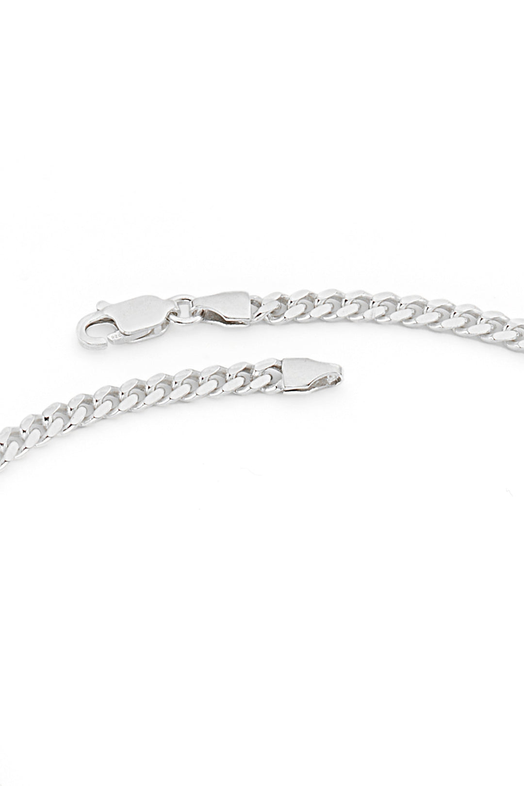 Sterling Silver Curb Chain Cuban (3.5mm) Necklace 24 inch-4