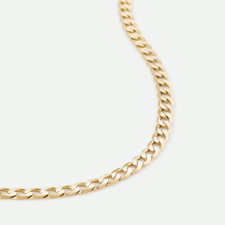 9ct Yellow Gold Solid Curb Chain (2.80mm) 20 inch