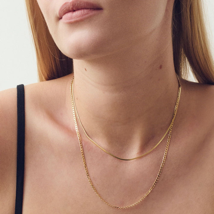 9ct Yellow Gold Solid Curb Chain (2.80mm) 20 inch