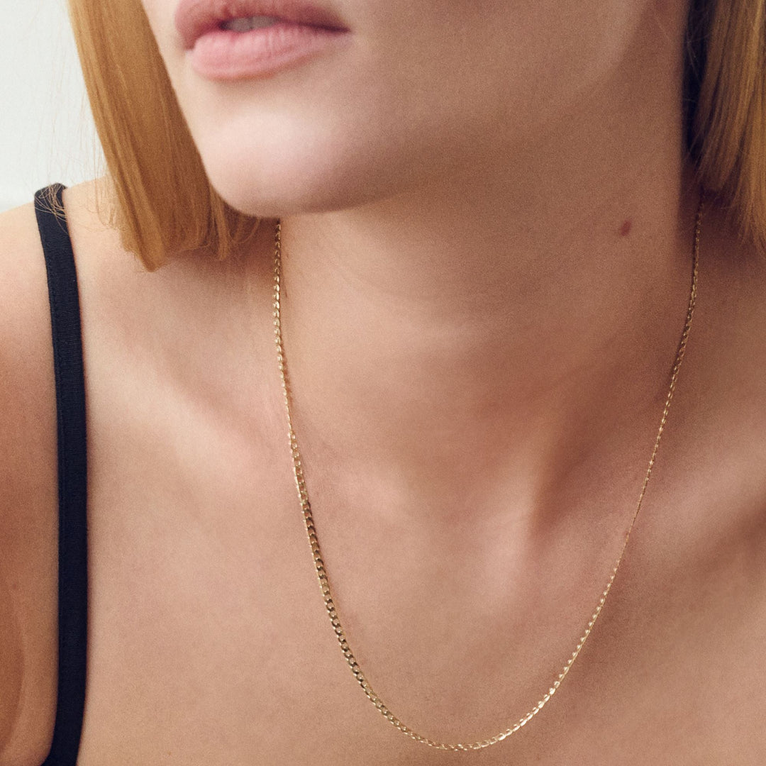 9ct Yellow Gold Solid Curb Chain (2.80mm) 20 inch