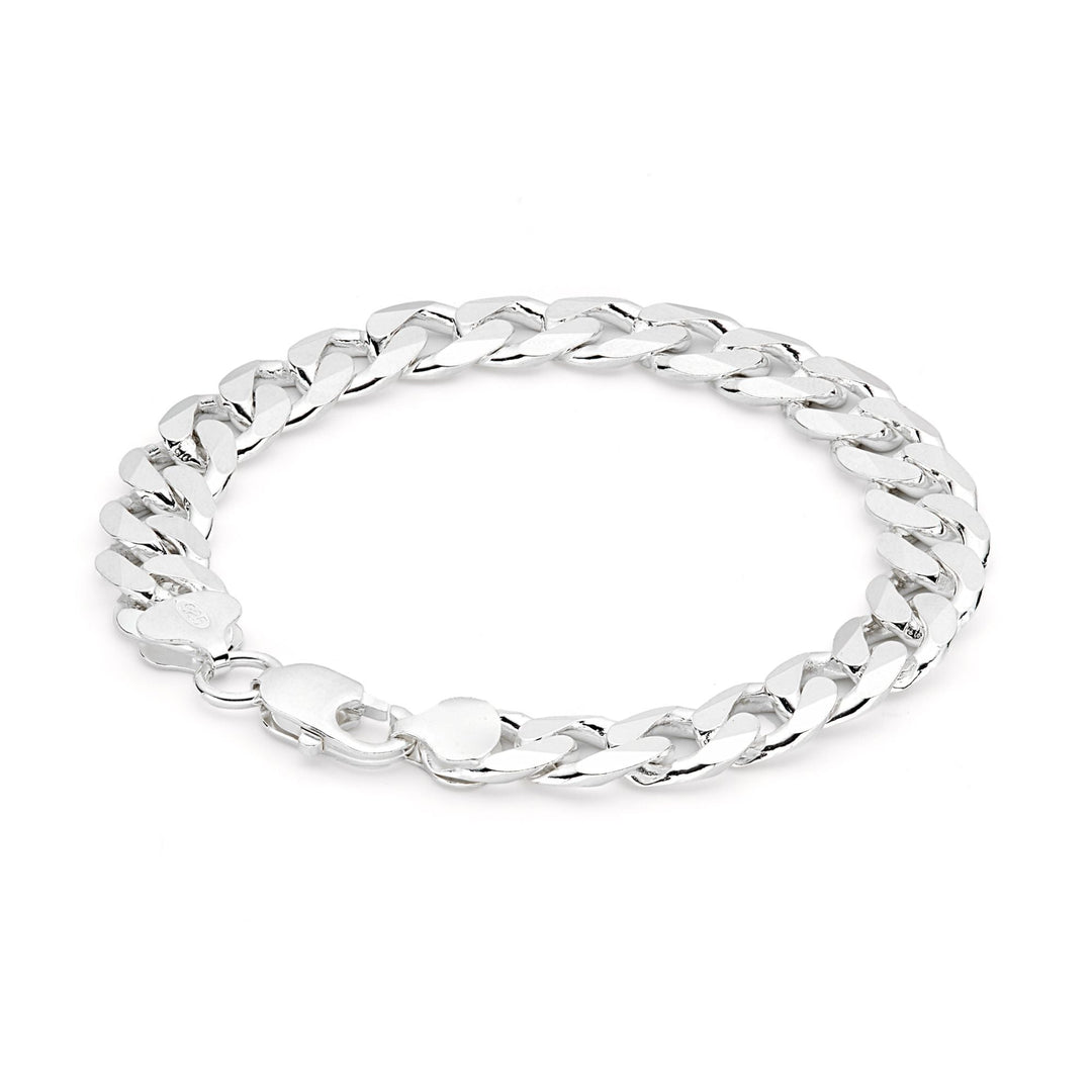 Sterling Silver Curb Chain (8mm) Bracelet 8.5 inch